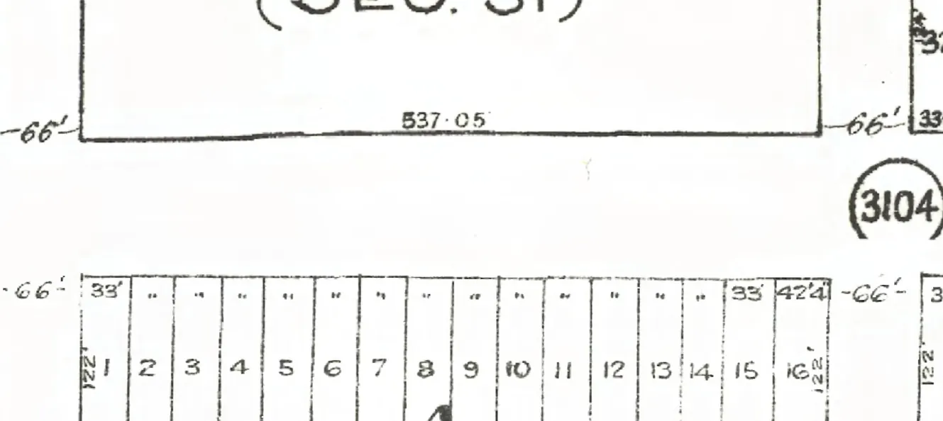 The 3000 block of East 5th Avenue on Goad's 1912 fire insurance map