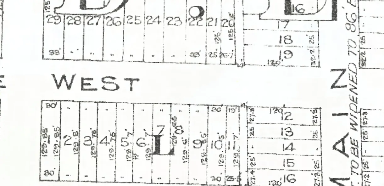 The 100 block of East Woodstock Avenue on Goad's 1912 fire insurance map