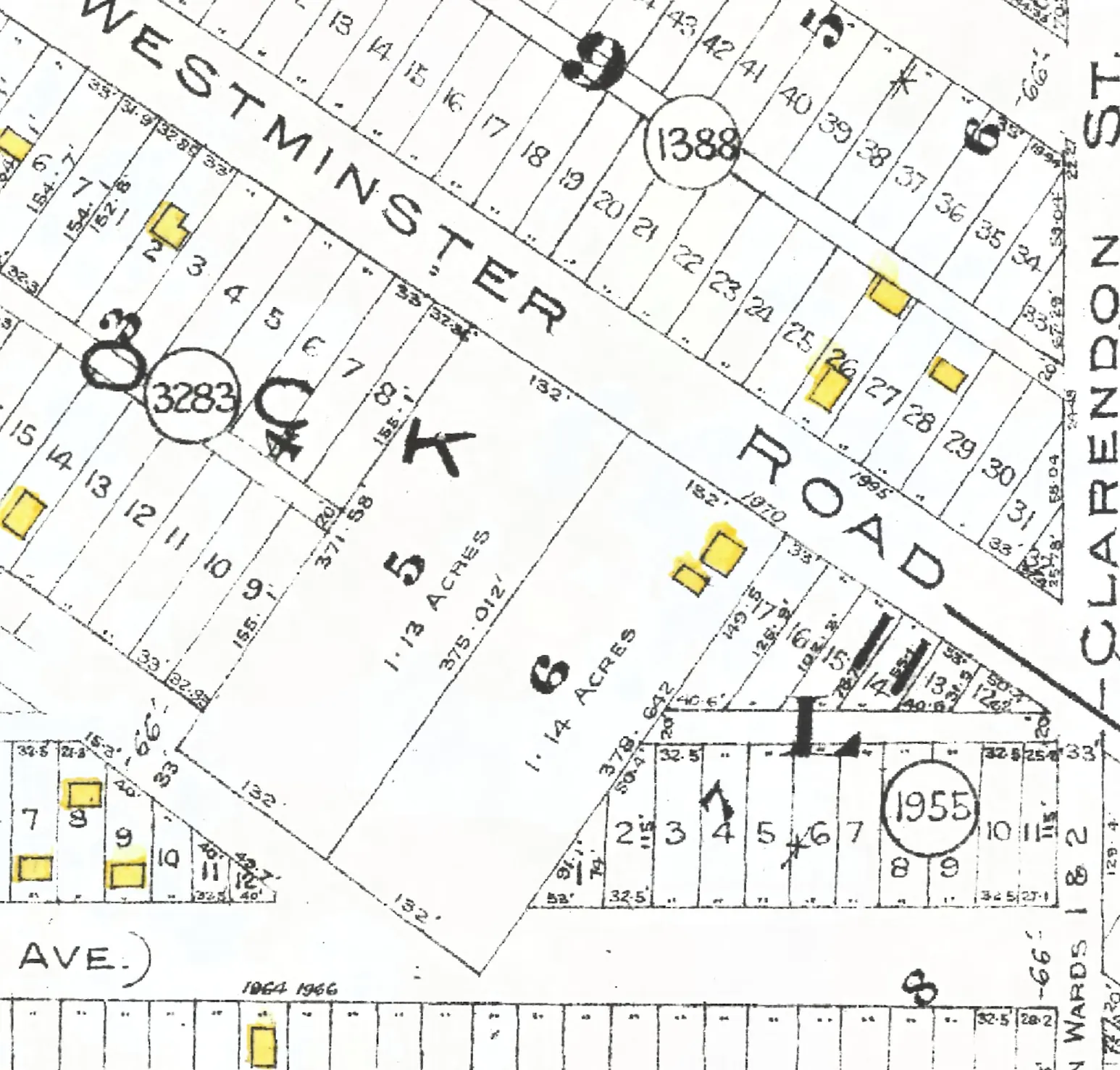 The 2400 block of Kingsway on Goad's 1912 fire insurance map