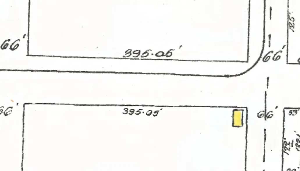The 3700 block of West 10th Avenue on Goad's 1912 fire insurance map