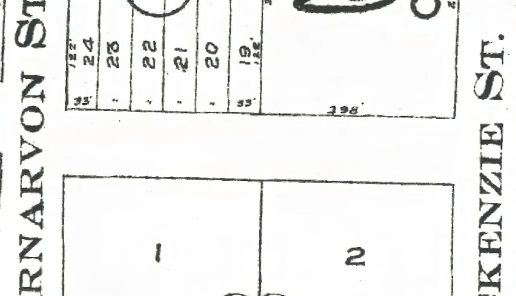 The 2900 block of West 13th Avenue on Goad's 1912 fire insurance map