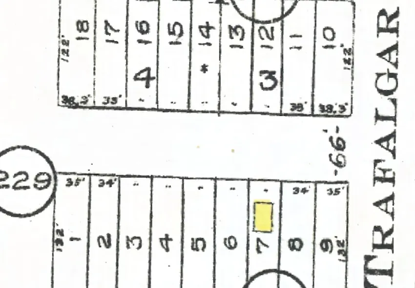 The 2600 block of West 15th Avenue on Goad's 1912 fire insurance map