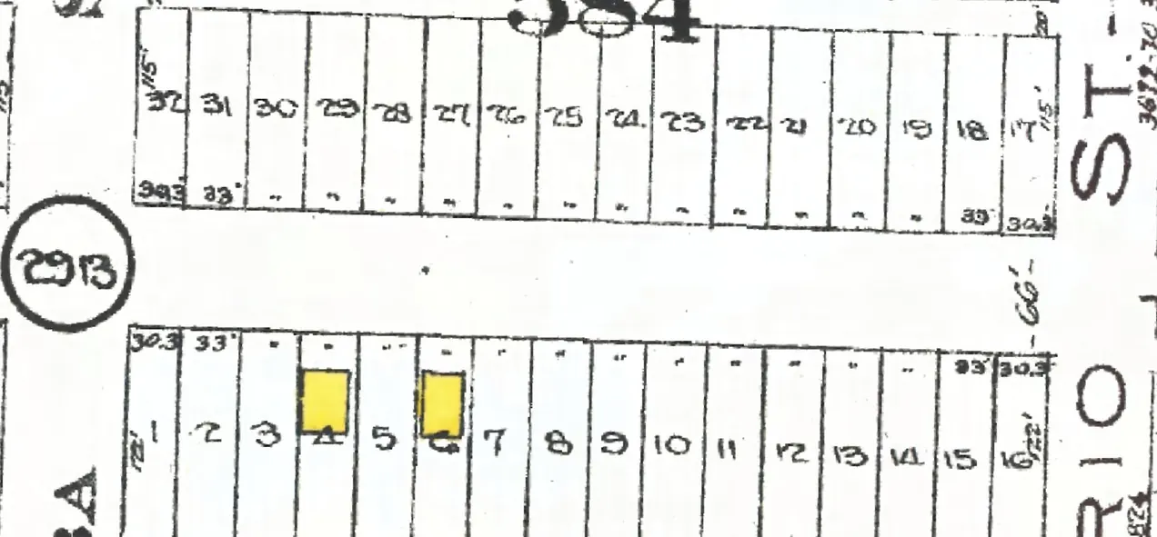 The first block of West 21st Avenue on Goad's 1912 fire insurance map