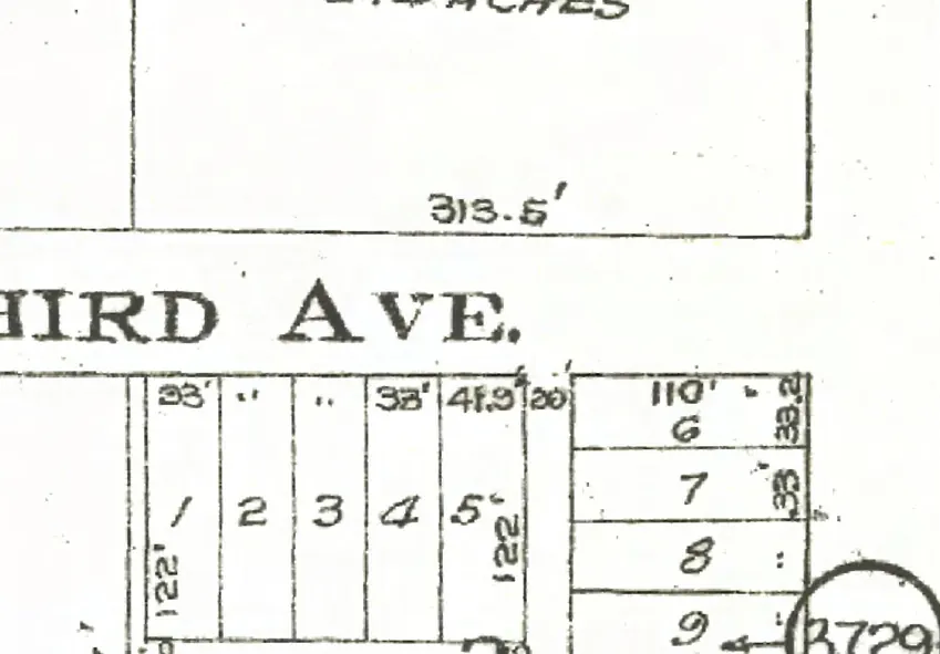 The 3600 block of West 23rd Avenue on Goad's 1912 fire insurance map
