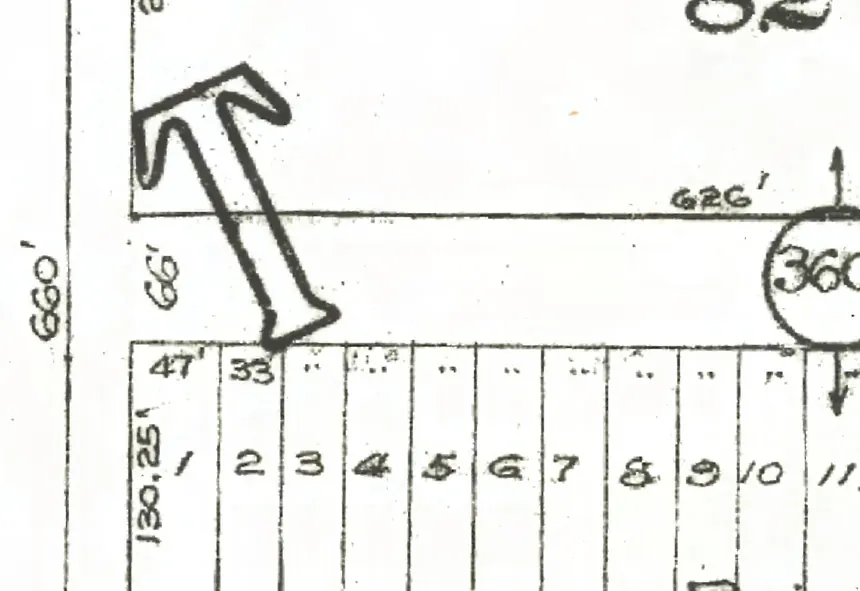 The 3700 block of West 26th Avenue on Goad's 1912 fire insurance map