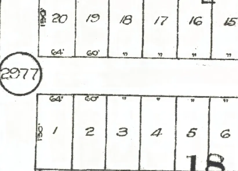 The 2400 block of West 34th Avenue on Goad's 1912 fire insurance map