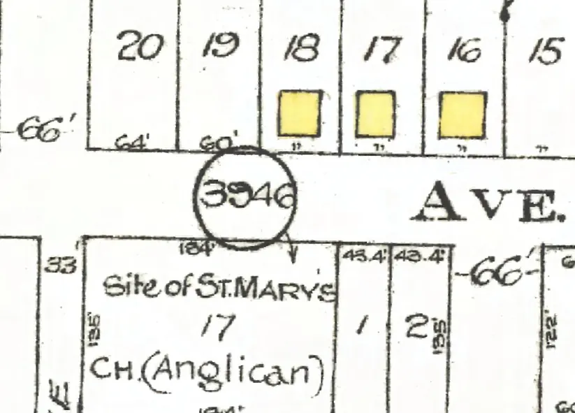The 2400 block of West 37th Avenue on Goad's 1912 fire insurance map