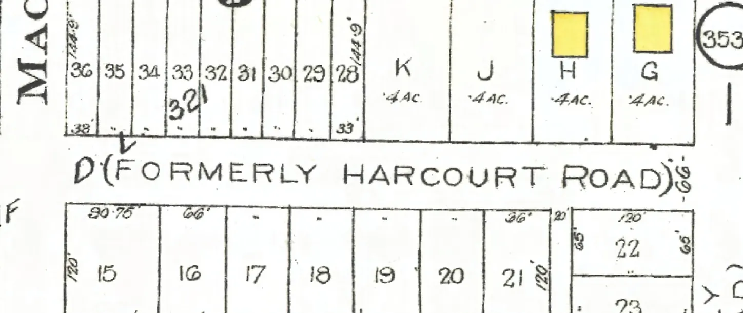 The 2800 block of West 43rd Avenue on Goad's 1912 fire insurance map