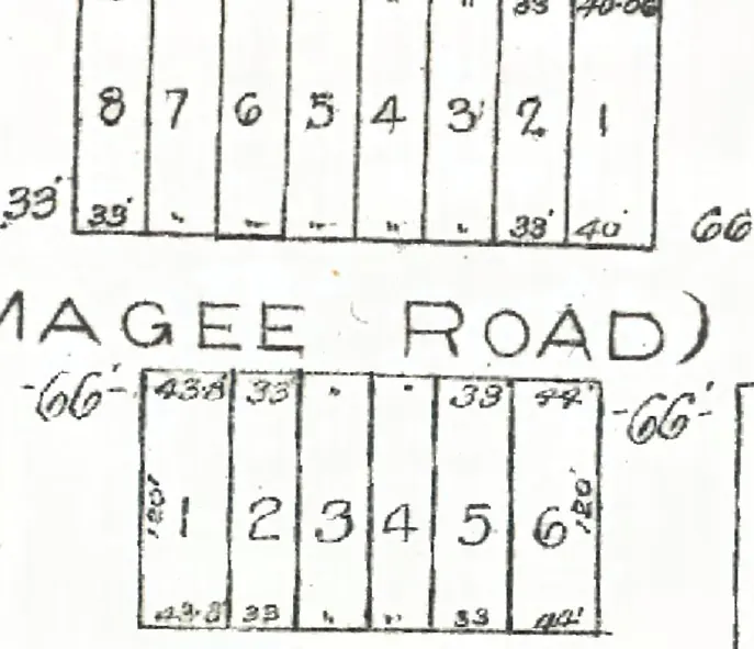 The 2200 block of West 49th Avenue on Goad's 1912 fire insurance map