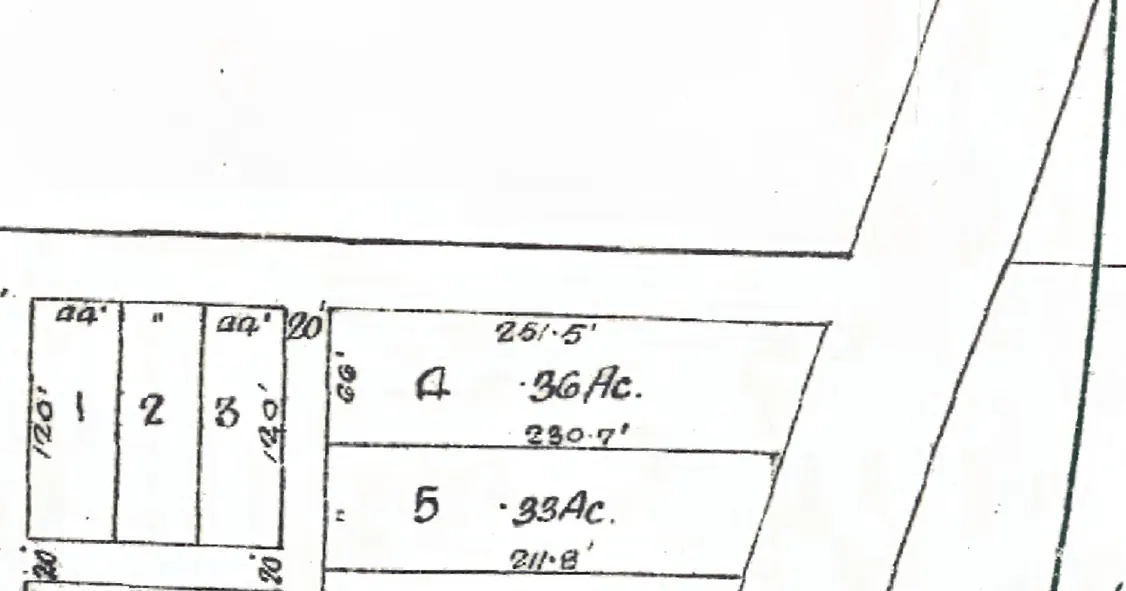 The 1000 block of West 59th Avenue on Goad's 1912 fire insurance map