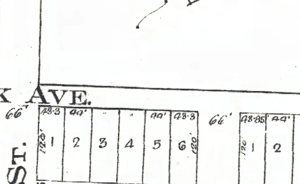 The 1200 block of West 59th Avenue on Goad's 1912 fire insurance map